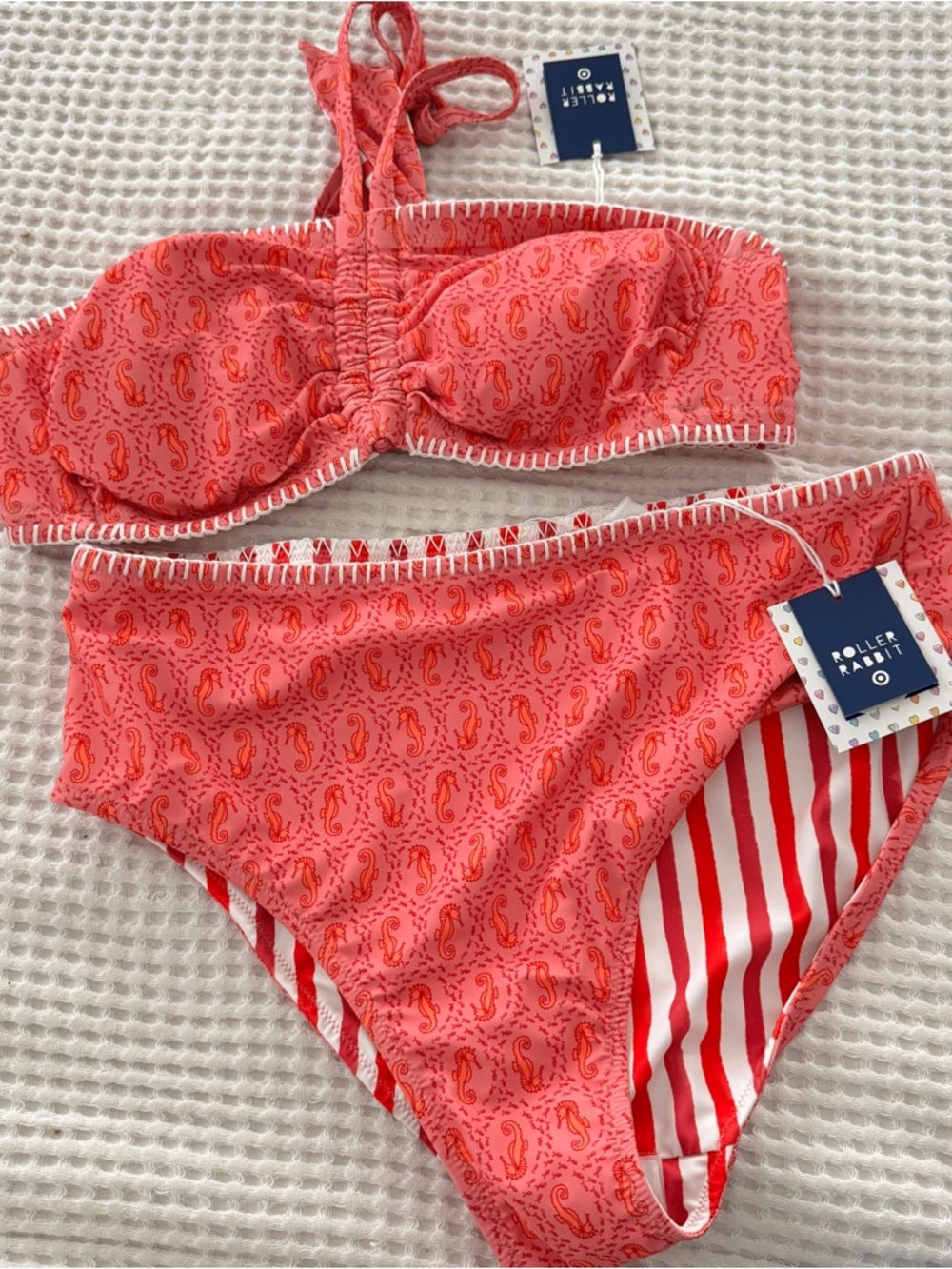 Reversible Seahorse Bikini Set from Roller Rabbit x Target NWT szXL - Picture 8 of 15